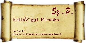 Szilágyi Piroska névjegykártya