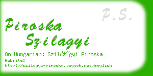 piroska szilagyi business card